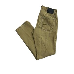 Aeropostale Men’s Yellow Cotton Pants Sz 32/32 Distressed Slim Straight